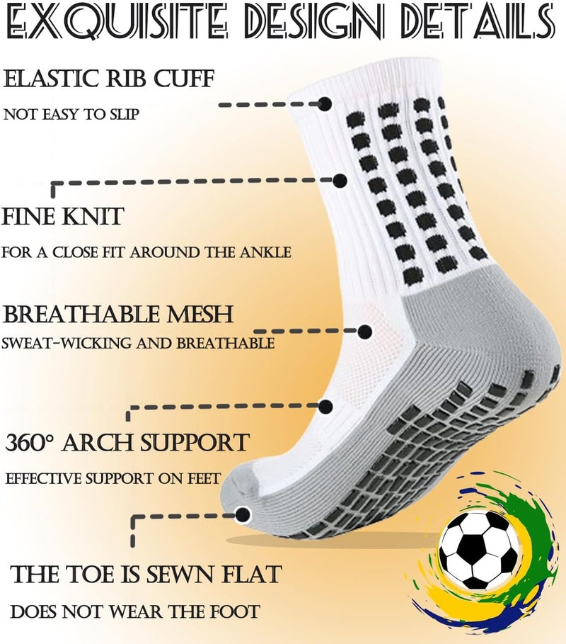 KMOLY 1 Set Kids Grip Soccer Socks and Shin Guard Sleeves for Age 7-14 Youth Boys Children Football Basketball Training - Image 2
